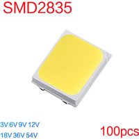 50-100pcs SMD LED 2835 White Chip 0.5 W 1W 3V 6V 9V 18V 36V 100-130LM Ultra Bright Surface Mount LED Light Emitting Diode Lamp
