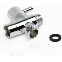 1PC Shower Splitter Diverter Shower Faucet Three-way Valve Needle Bath Nozzle Switch One-point Two-cnnector Converter