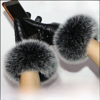 AliExpress AOTIANYANG High-end Women's Colored Fox Fur Gloves Touch Screen Natural Leather Sheepskin Cycling Driving Winter Warm Plush Thick Mink Fur