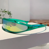 AliExpress KAMMPT Stylish Oversize Men Shades Colorful Decoration Women Sunglasses Y2K Outdoor Design Sun Glasses for Cycling Driving