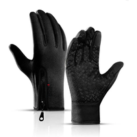 AliExpress NONE Winter Cycling Gloves for Men Women Motorcyclist Waterproof Warm Fleece Touch Screen Gloves Zipper Hiking Gym Gloves Outdoor