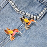 for Women Colorful Enamel Pins Metal Birds Cute Broach Bird Hummingbird Badge High Quality Accessories Vintage Jewelry Brooches