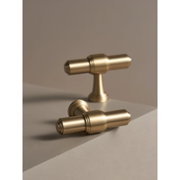 Nurlin Solid Brass French Style Luxury Cabinet Knobs Wardrobe Drawer Doors Handle Tbar