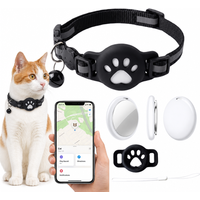 Premium AirTag Cat Collar - Secure GPS Tracking Holder for Cats & Kittens, Adjustable Reflective Design, Compatible with iOS