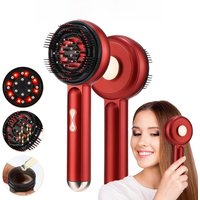 Electric Scalp Massager Comb Red Light Therapy Hair Growth Comb Anti-Hair Loss Rechargeable Oil Applicator for Nourishing Care