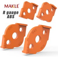MAKLE Woodworking Router Corner Radius Templates Jig R5 to R40 Routing Curved Corners Milling Circular Radian Hardness ABS Tool
