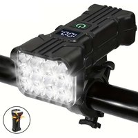AliExpress NONE 12 LED Bicycle Front Light Rechargeable Bike Light with Horn MTB Bicycle Head Lights Cycling Bike Safety Lamp for Night Riding
