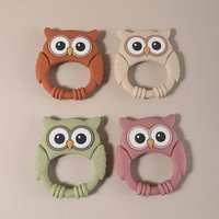 2025 New Design Silicone Owl Teether - BPA-Free, Soft & Safe Baby Teething Toy for Infants, Easy-Grip Chewing Relief gum