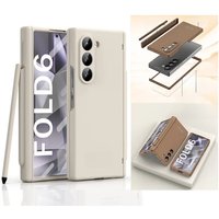 Liquid Silicone Phone Case For Samsung Galaxy Z Fold 3 4 5 6 5G Hinge Pen Slot all Inclusive Case For Z Fold 7 Screen Protector