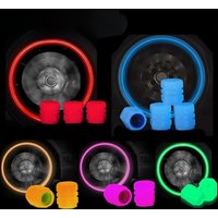 AliExpress Luminous Tire Valve Caps Multi-color Fluorescent Night Glowing Decor Motorcycle Bike Wheel Nozzle Dustproof Tyre Valve Stem Cap