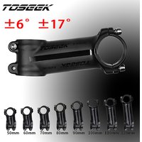 AliExpress TOSEEK Toseek Lightweight Bike Power 6/17 Degree 31.8mm Aluminum Alloy Bicycle Handlebar Stem MTB Table Bike Fixed Table Cycling Parts