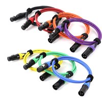 Multicolor 3 Pin XLR Male to Female Cable Mic Cord, Oxygen-Free Copper(OFC) for Audio and Sound Equipments