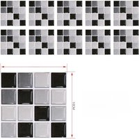 Revamp Your Walls with 10Pcs Waterproof Tile Stickers, Retro PVC Mosaic Design for Kitchen and Bathroom Renovation