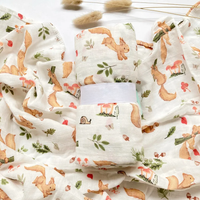 Cartoons Baby Blankets Baby Swaddle Bedding Infant Blankets Soft Breathable For Newborn 120x120CM Bamboo Fiber Cotton