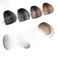 WIGSIN Synthetic Air Bangs Clip In Hair Front Neat Bangs Hair Extension Mini Fake Hair Accessories for Women