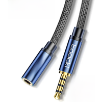 Toocki cabo aux jack 3.5mm macho para fêmea macho cabo de alto-falante de extensão de áudio com microfone para fone de ouvido cabo extensor xiaomi Toocki cabo aux jack 3.5mm macho para fêmea macho cabo de alto-falante de extensão de áudio com microfone para fone de ouvido cabo extensor xiaomi