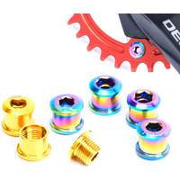 AliExpress NONE RISK Bicycle 104bcd Chainring Bolts Nuts Titanium Alloy MTB Mountain Bike BMX 110bcd Road Bike Gear Chainwheel Fixing Screws Nut