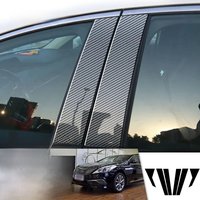 For Hyundai Grandeur Azera HG 2012-2017 2013 2014 2015 Carbon Fiber Window Door Column Deal B C Pillar Post Cover Trim Sticker