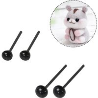 100Pcs 2mm/3mm/4mm DIY Doll Puppet Plastic Black Pin Safety Eyes For Handmade Teddy Bear Doll Craft Children Kids Toy