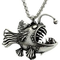 Lantern Fish Niche Creative Trend Simple Fashion Pendant Chain Necklace Hip Hop Men and Women Street Party Accessories