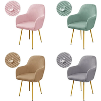 1PC Polar Fleece High Arm Chair Covers Water Repellent Elastic Dining Armchair Protector Seat Slipcovers Chair Protector Home