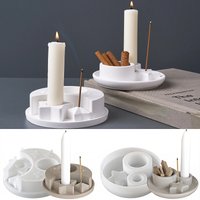 Incense Burner Candle Holder Silicone Mold DIY Handmade Star Moon Resin Mold Concrete Craft Gift Ornaments Home Decor Supplies