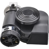 AliExpress NONE 12V Black Snail Compact Dual Air Horn Sound Signal Car Air Horn For Car Vehicle Motorcycle Yacht Boat SUV Bike Train