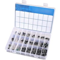 240pcs Aluminum Electrolytic Capacitor Electrolytic Capacitors Kit 24Value Range 0.1uF-1000uF Capacitors Assortment Kit