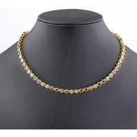 Nidin Ins Hot Sale Sexy Choker Iced Out Tennis Chain Necklace For Women Luxury Cubic Zircon Crystal Neck Accessories Jewelry