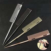 New Aluminium Rat Tail Combs Spirial Handle Heat Resistant Women Smooth Hair Comb Multi Functonal Barber Styling Tools For Men