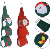 Christmas Toilet Roll Paper Holder Santa Claus Roll Paper Storage Bag Covers Wall Hanging Paper Organizer Christmas Holder