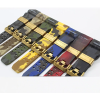 Camouflage Strap for gwg1000-gb GWG-1000GB Soft TPU Watch Metal ring Band Men Sport Watchband Straps Bands Clasps Bracelet Belt