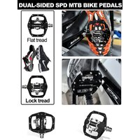AliExpress NONE BUCKLOS Mountain Bike Pedal Fit SPD System Dual Fuction Bicycle Pedal Sealed Bearings MTB Pedals with SH56 MTB Cleat for Shimano