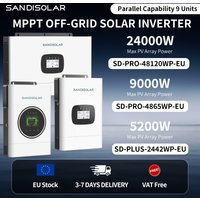 SANDISOLAR Inwerter Solarny Off Grid 4.2KW 6.5KW 12KW 24V 48V Hybrydowy Inwerter Solarny Off Grid Generator z Inteligentnym Zarządzaniem Obciążeniem WiFi RS485