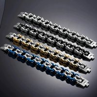 AliExpress GD-KSN Men Metal Bracelets Black,Motorcycle Biker Bicycle Chain Link Bracelets For Men/Women,Punk Stainless Steel Jewelry