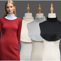 High-neck false collar. Stand-up collar. Foldable. Comfortable and soft. Skin-friendly material. For female decoration in autumn