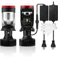 Y7 Y7D Y7S Bi LED H4 Car Headlight Bulbs Mini Projector Lens 30000LM 120W Canbus 6000K or Triple Color H4 Light Spotlight Hi/Low