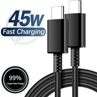 1PCS-5PCS PD 45W Dual Type C Super Fast Charge Cable 5A PD Quick Charge Data Cable For Samsun S22 S23 S24 Plus Note 20 Ultra A53