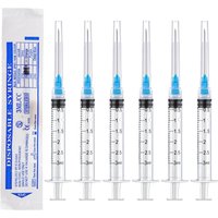 100pcs 3ml Disposable Sterile Luer Lock Syringes with 23Ga 1 Inch Needle Individually Wrapped For Lab