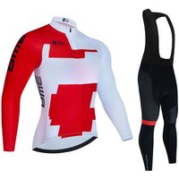 AliExpress NONE Bmcing-Pro Team Cycling Jersey Set, MTB Uniform, Bicycle Clothing, Quick Dry Bike Clothes, Long Cycling Wear, 19D Bib Set, Autum
