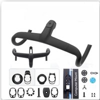 AliExpress NONE no logo Carbon Cockpit Full Internal cable Bike Cockpit Road Bicycle Handlebar Di2 Integrated Handlebar 360mm Cockpit With Mount