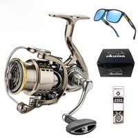 Original OKUMA All Metal Fishing Reel 20Kg Max Drag Power Spinning Wheel Fishing Coil Shallow Spool Suitable for all waters