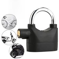 AliExpress New Built-in Movement Sensor Security 110db Siren Alarm Lock Universal Anti-Theft Padlock for Bicycle Motorcycle Door Gate