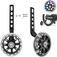 AliExpress NONE Bike Training Wheels Mute Flash Wheels with Adjustable Bicycle Stabilizer Mounted Compatible for 12-20 inch Kids Boy Girls Bike