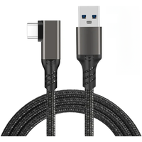 USB 3.2 GEN2 3A 60W 90 Degree Elbow Type-C Connector Cable Usb Tipo c for VR Link Data Cable 0.5M 1M 2M 3M