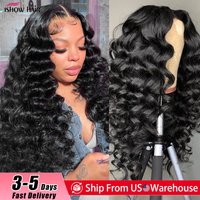 Loose Deep Wave Lace Frontal Wigs Human Hair 5x5 13x4 Pre Plucked Deep Curly Brazilian Virgin 100% Human Hair Lace Closure Wigs