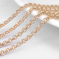 2 Meters 1.4MM 1.6MM 2MM 3MM High Quality Champagne Gold Color Brass Round Link Chain Jewelry Making Diy Findings Accessories
