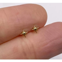 CANNER Minimalist s925 Sterling Silver Octagonal Star Stud Earrings For Women Ins Mini Daily Matching Earrings Fine Jewelry Gift