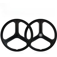 AliExpress MAGICBROS Bicycle Wheel 700C V Brake Magnesium Alloy 3 Spokes Single Speed Wheel Fixie Track Bike Tri Spokes Fixed Gear Wheelset