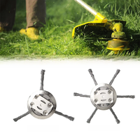 3/6 Head Steel Wire Grass Trimmer Head Lawn Mower Grass BrushCutter Dust Removal Weeding Plate Swing Metal Blade for Garden Tool